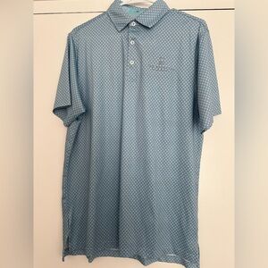 Small Men's Breakers Palm Beach Blue Patterned Golf Polo Shirt